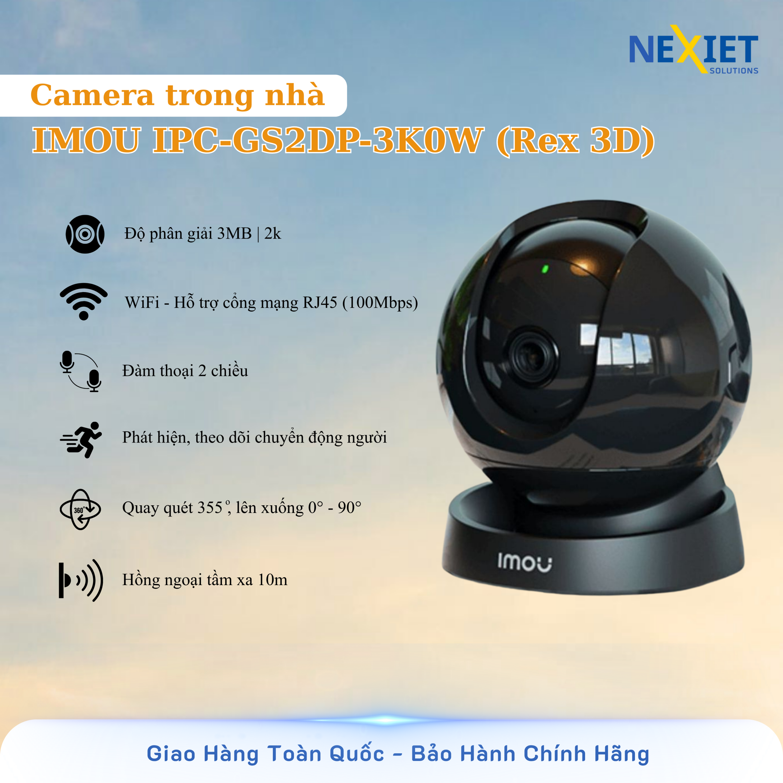 Camera wifi imou trong nhà IPC-GS2DP-3K0W (Rex 3D)