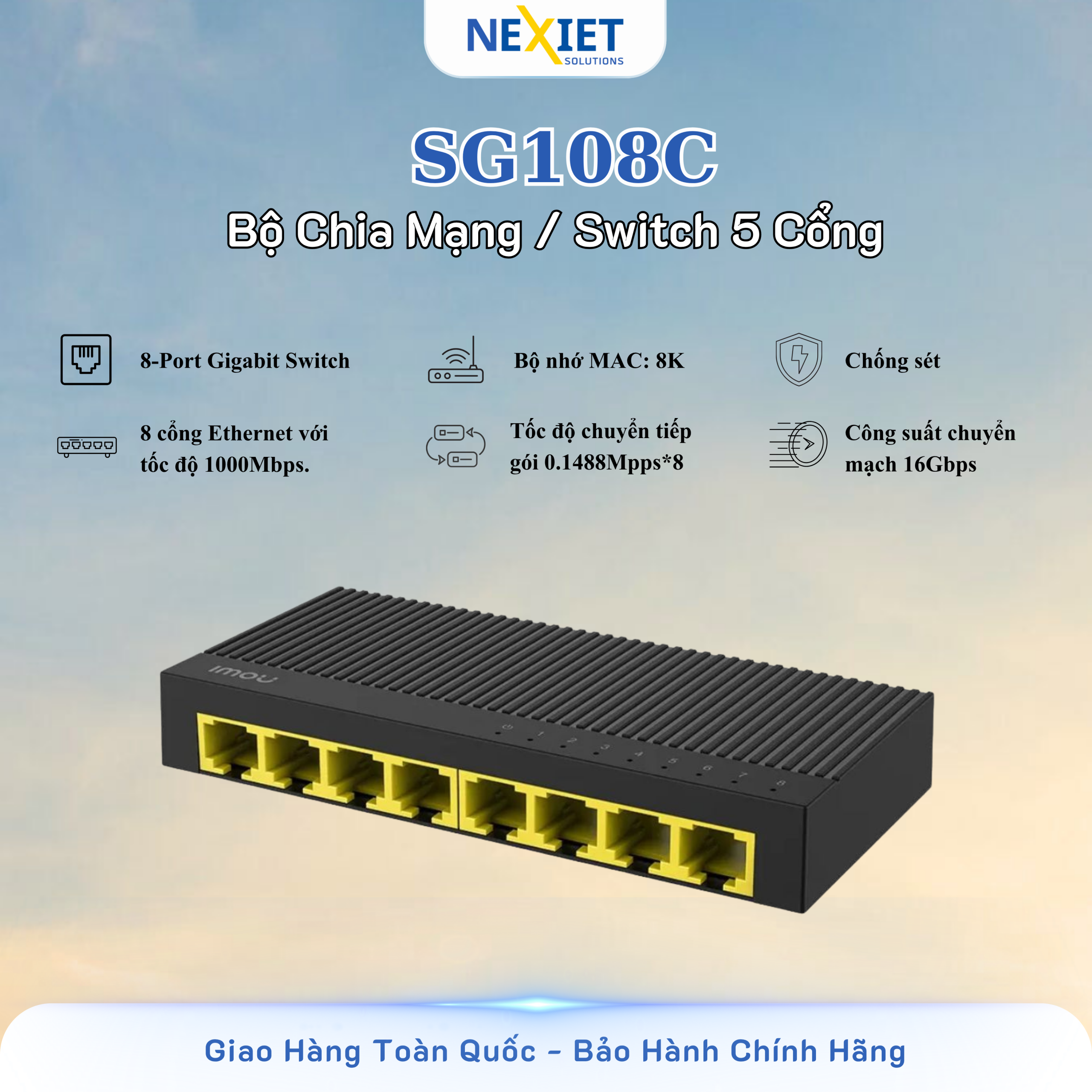 Bộ Chia Mạng 8 Cổng IMOU SG108C